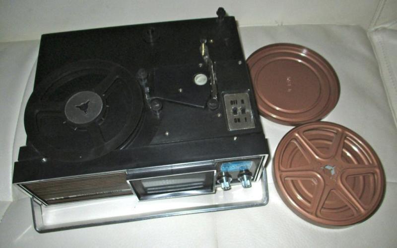 VINTAGE SUPER AND 8MM MOVIE PROJECTOR