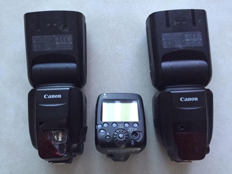 Canon 600 EX-RT flashes and ST-E3-RT remote