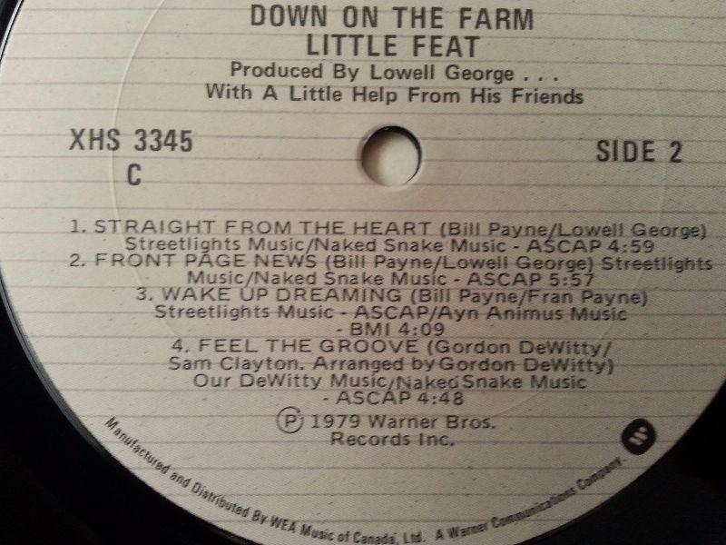 1979 LITTLE FEAT (Down On The Farm) Vinyl LP $4