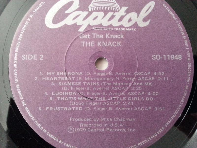'79 THE KNACK (Get The Knack) Vinyl LP $5