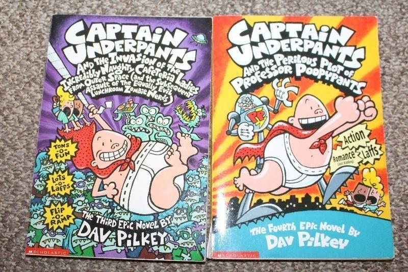 2 Captain Underpants books