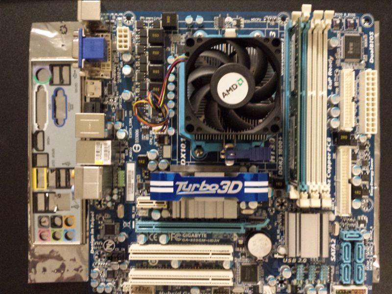 AMD 880 chipset mATX mobo + Athlon II X2 250 + 2Gb DDR3