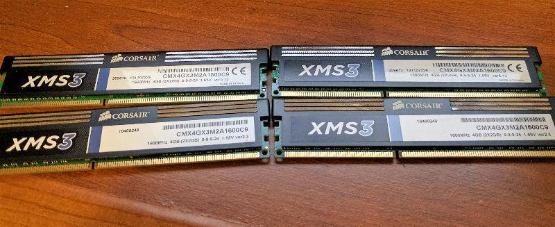 CORSAIR XMS3 8GB (4 x 2GB) DDR3 1600 RAM