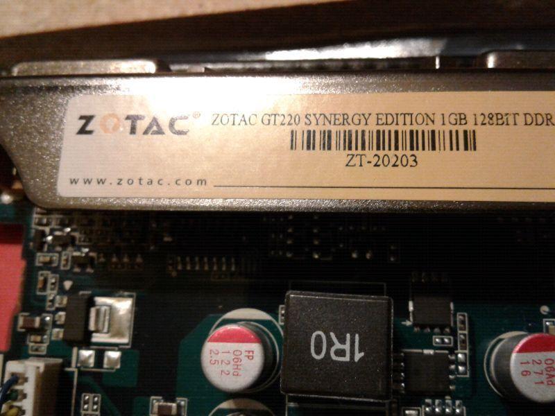 Zotac GT220 1g DDR2 graphics card