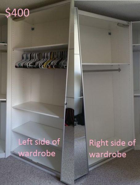 Ikea pax mirror wardrobe