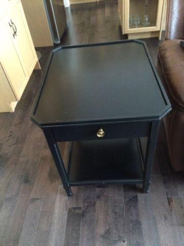 Black Martha Stewart End table or Night stand with drawer & stor