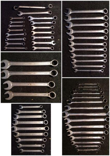 Large lot of combo wrenches
