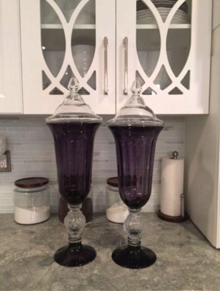 2 large decorative vases