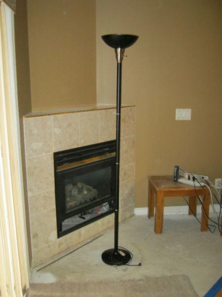 3 way black and silver floor lamp. Excellent condition!