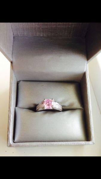BEAUTIFUL••••Pink Sapphire Sterling Silver (925) Ring!!
