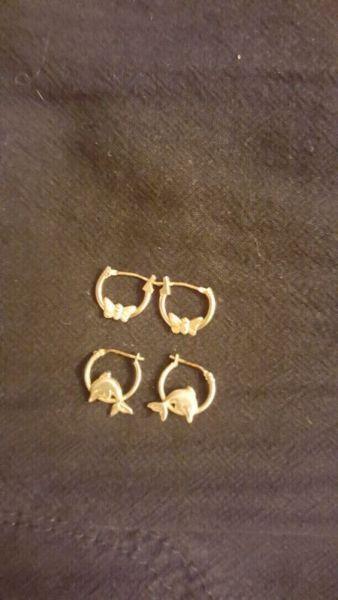 Childrens gold earrings