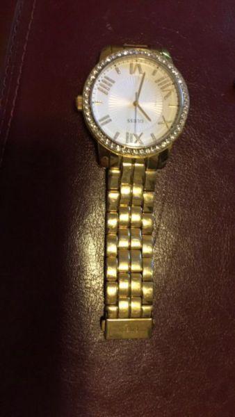 Guess watch (women's, gold with diamonds)