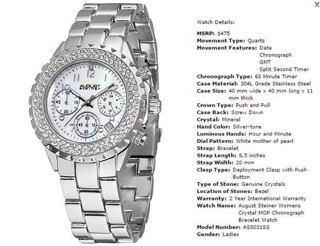 Woman's August Steiner Watch