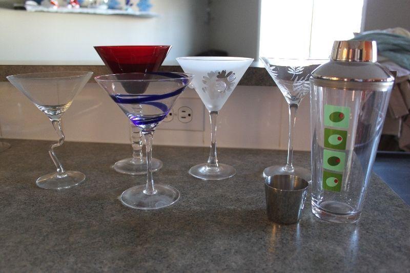 Martini Glasses and Shaker