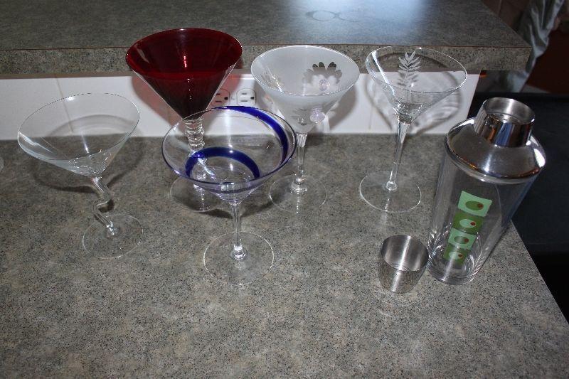 Martini Glasses and Shaker