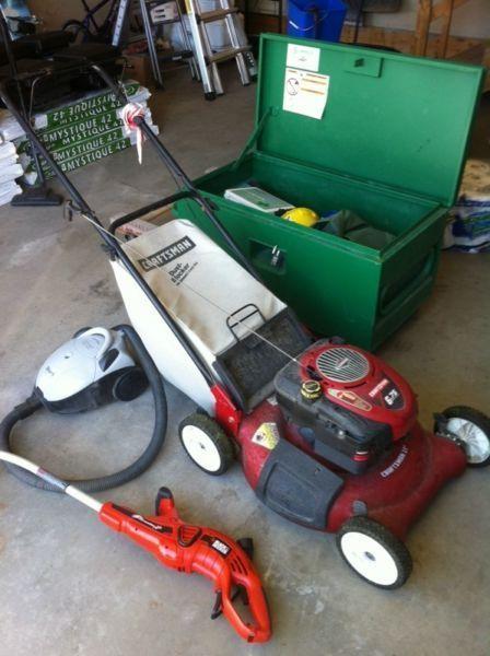 Craftsman lawn mower and electric weed eater