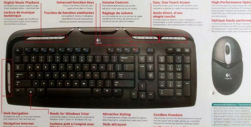 Logitech Wireless Keyboard & Mouse. Like New! Great Deal