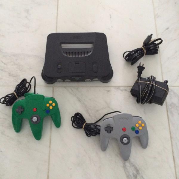 N64 Console, All Hook Ups,Original Controller and JUMPER PACK