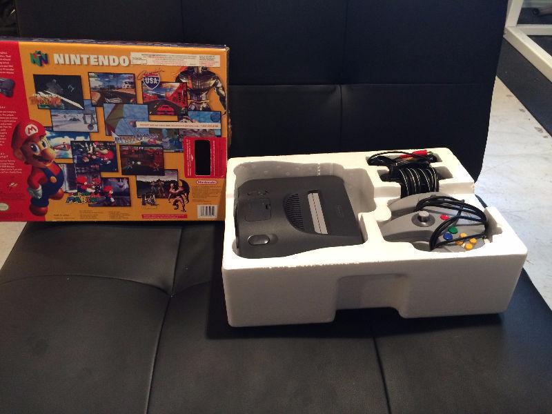 N64 Console Complete in Box with All Hook Ups and N64 Controller