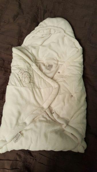 Baby Mexx Bunting Bag, white as snow, for napping, sleeping