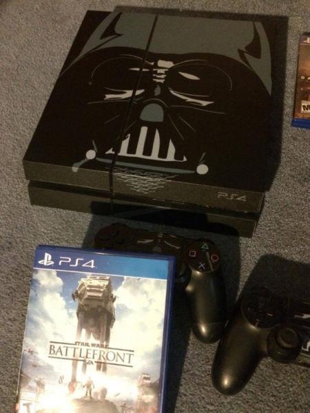 Darth Vader Playstation 4 with Star Wars Battlefront