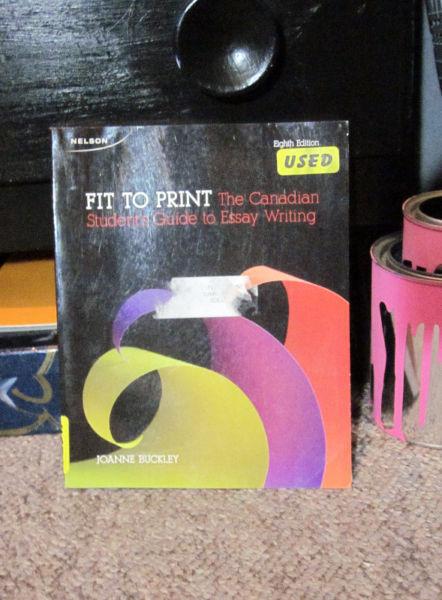 Fit to Print Textbook for Sale (Engl 103)