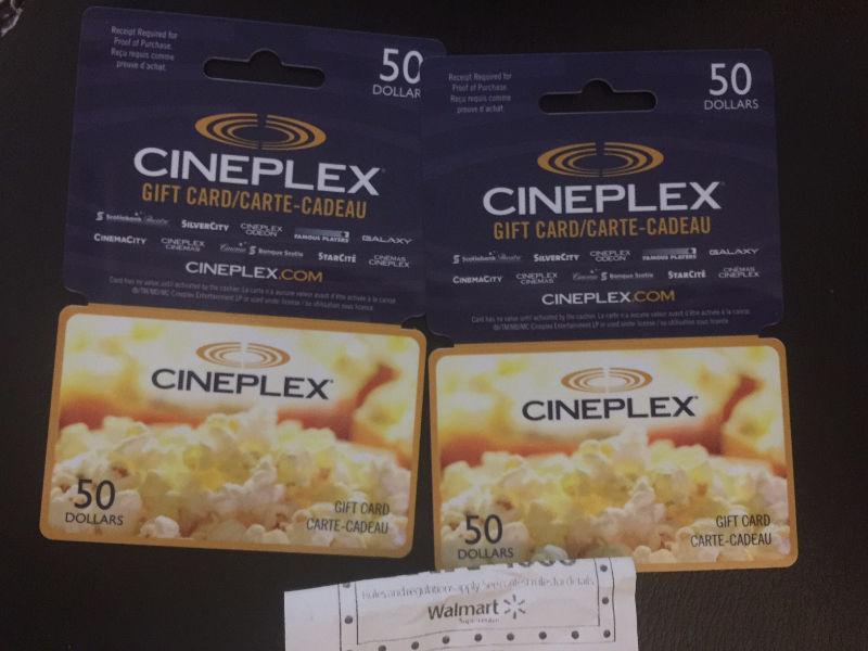Gift Card Cineplex Movie Theaters