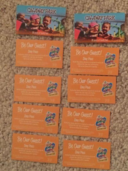 Wanted: 8 all day passes to Calaway park
