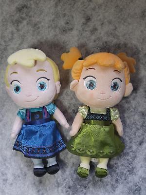 Disney Store Frozen Elsa & Anna Toddler Plush Dolls