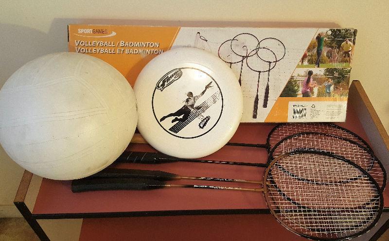 Badminton/Volleyball combo set+Frisbee disk