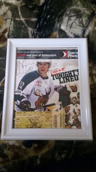 Wanted: Jonathan Toews and two other  Moose autographed frames