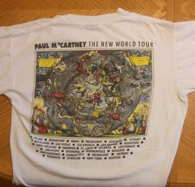 Paul McCartney New World Tour t-shirts