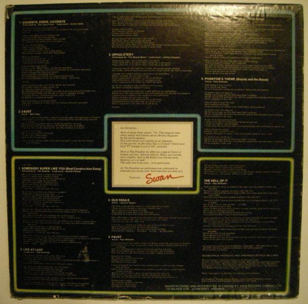 PHANTOM OF THE PARADISE Soundtrack (Vinyl LP)
