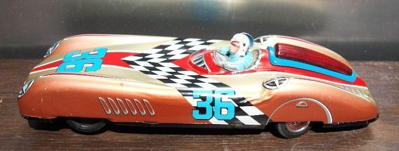 Pressed Steel. Tin Toy Vintage Race Cars