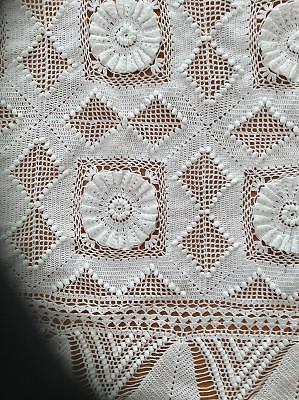 Double/ queen hand crocheted bedspread