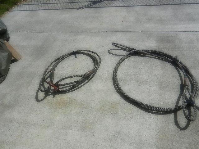 Wire rope slings 3/4 in 20 ft c/w eyes both ends