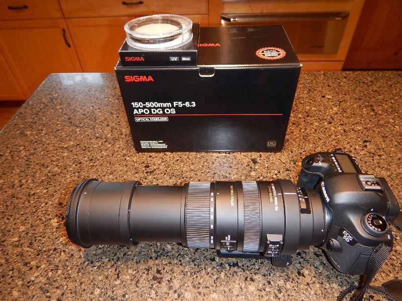 Sigma 150-500mm telephoto lens Canon Mount
