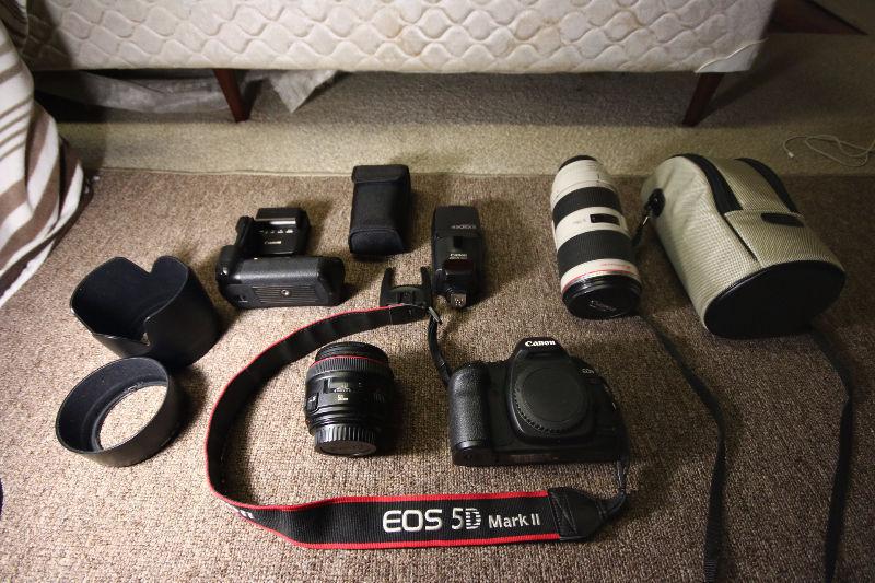 Canon 5D Mark II+ Factory Battery Grip+ Canon 50mm F1.2
