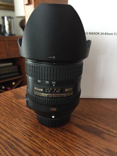 Nikon 24-85mm f/3.5-4.5G ED VR Lens