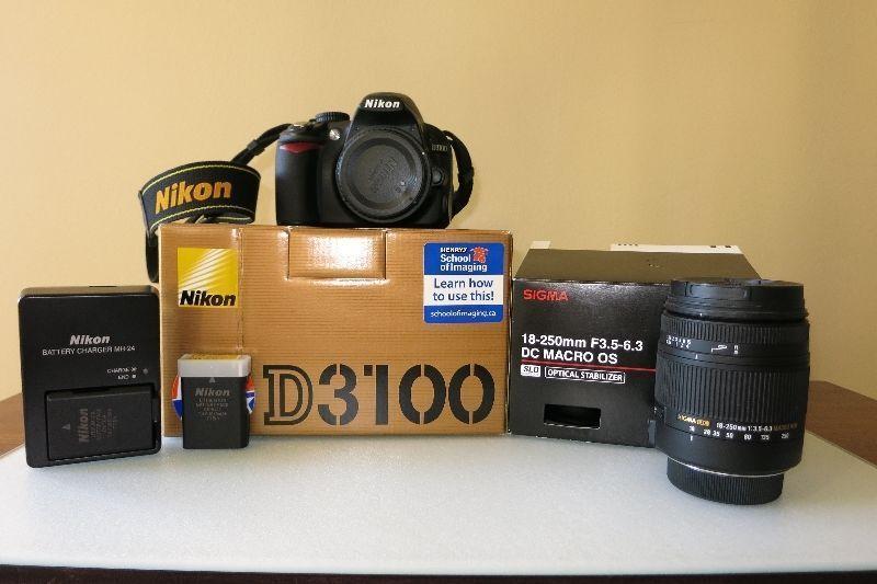 Nikon D3100 Plus Sigma Lens