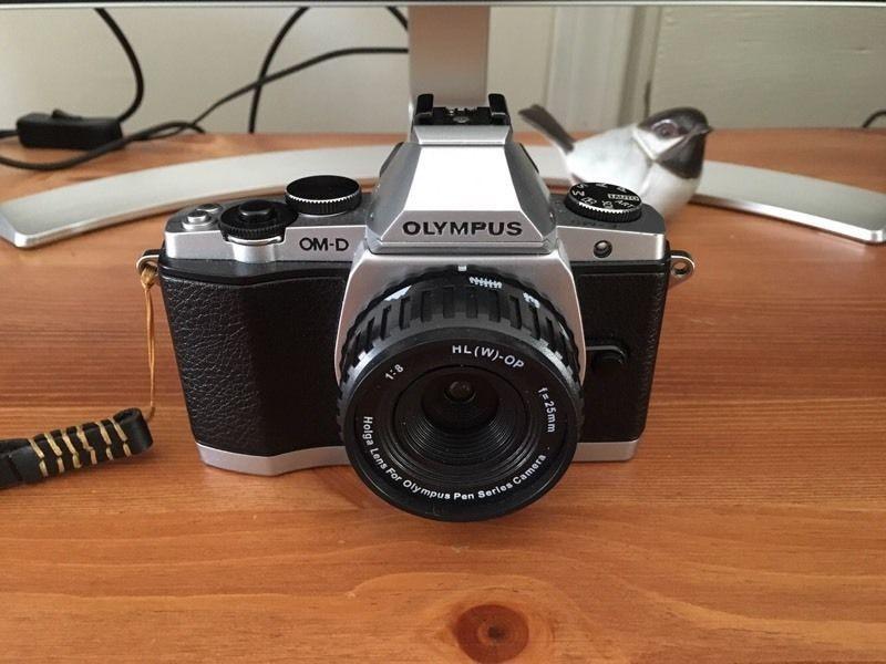 Olympus OM-D E-M5 with toy lens - needs new LCD