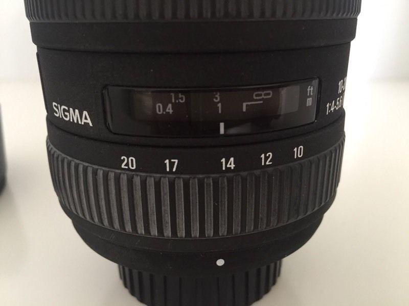 Sigma 10-20mm Nikon lens 1:4-5.6 Auto Focus