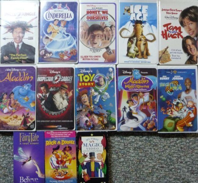 Assorted Children's VHS Movies