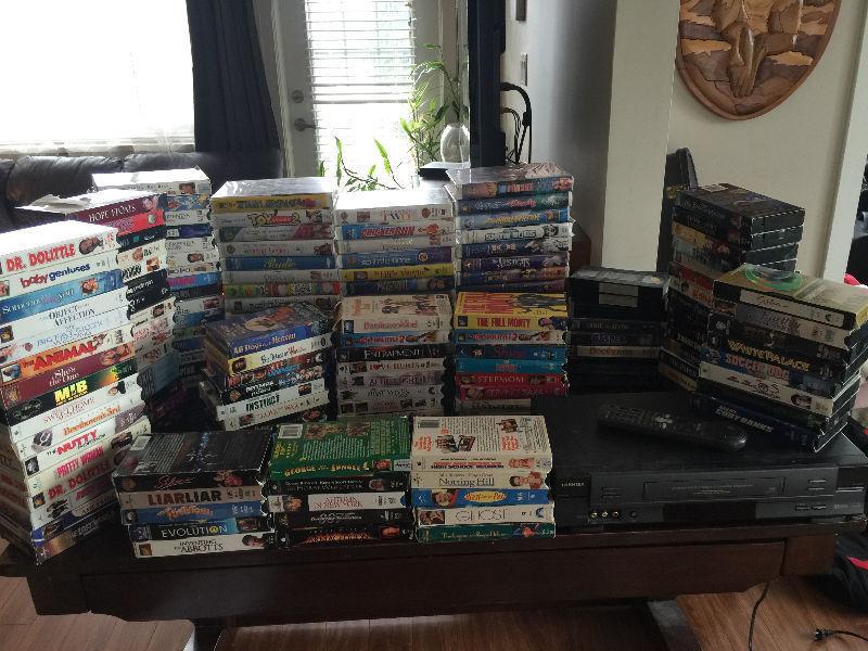 150+ VHS and Toshiba VHS Player