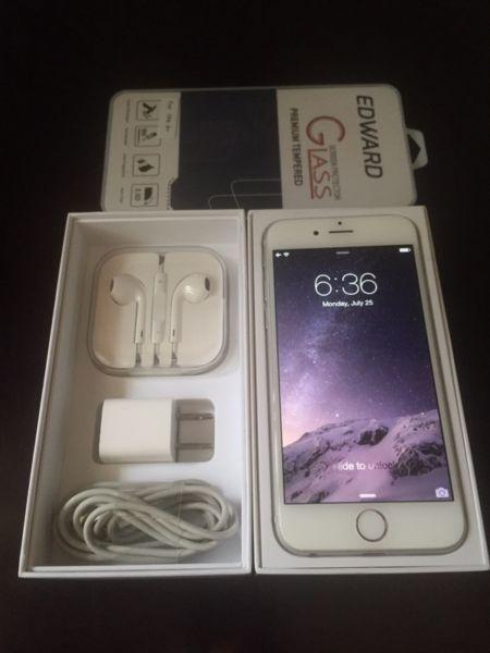 SILVER 64gb iPhone 6 on Bell