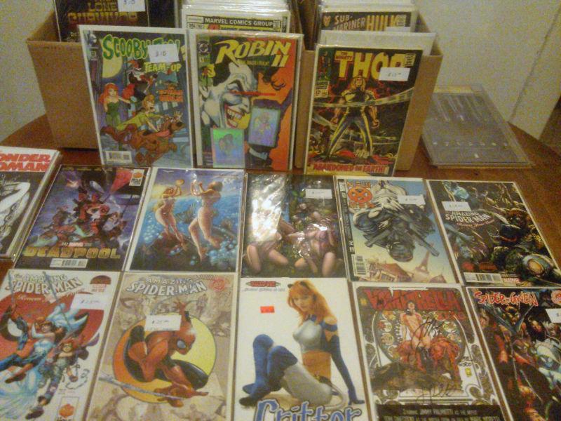 Excellent small lot,over 200 comics+collectibles,$300