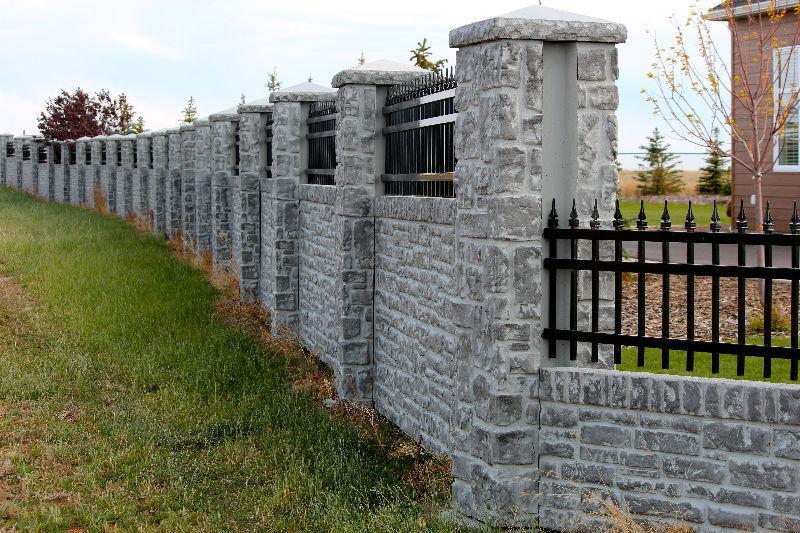 Concrete Fence - Fire Barrier - Looks like stone