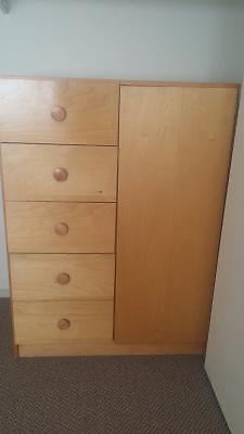 Chest of drawers with hanger