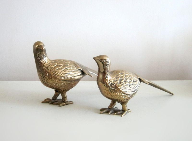 Brass pheasants pair