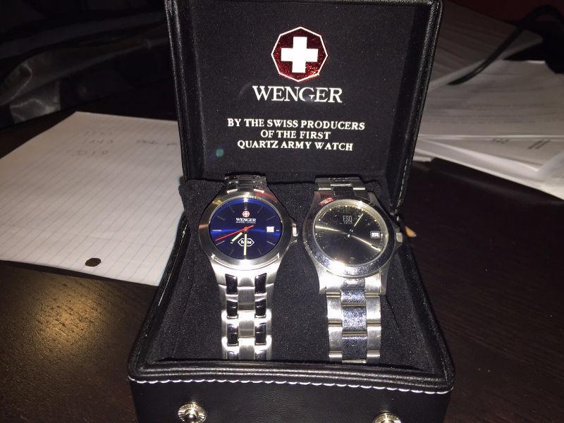 Men's Esquire and Wenger watches